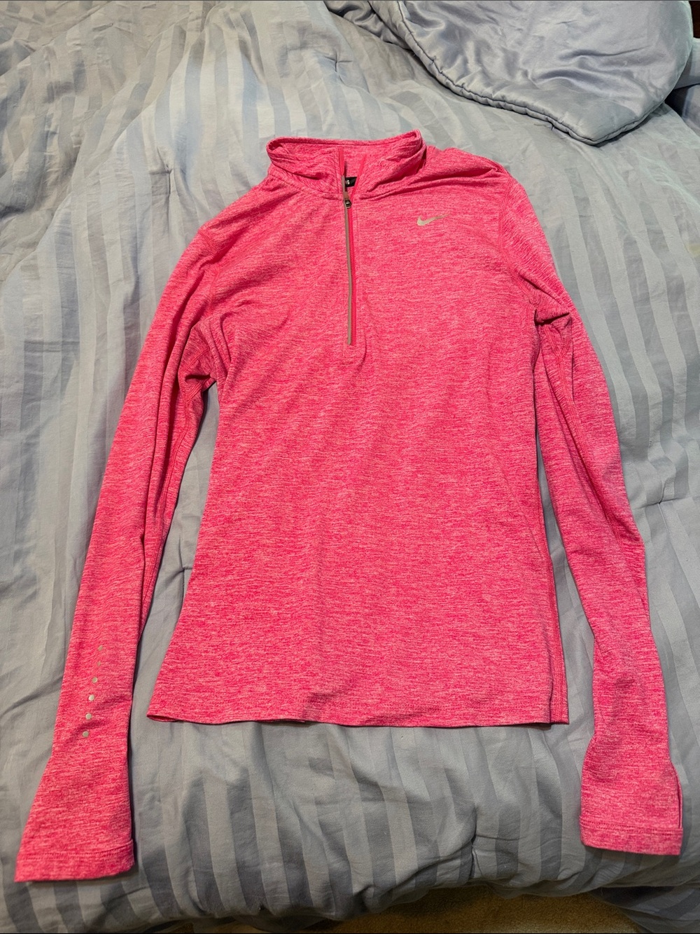 Nike Women's Pink Dry-Fit Quarter-Zip Top